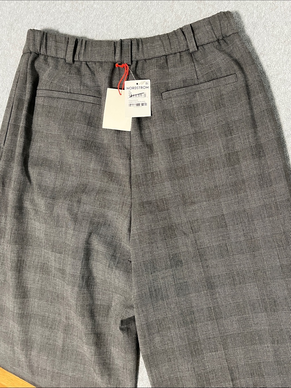 Open Edit Wide Leg Trouser Pants Size 12 Pleated Plaid High Rise Office Career - Picture 7 of 11